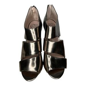 Elegant Black and Silver Women's Sandals Vince Camut